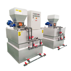 Sistema distribuidor químico concreto de planta de mistura que dosa para o tratamento de esgotos
