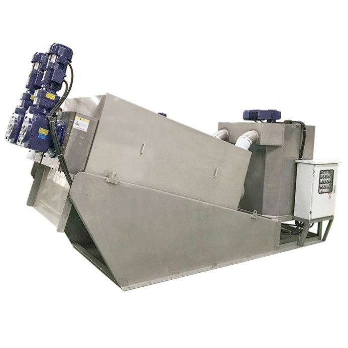 Multi máquina de secagem da imprensa de parafuso do disco que refina a proteção ambiental da água de esgoto